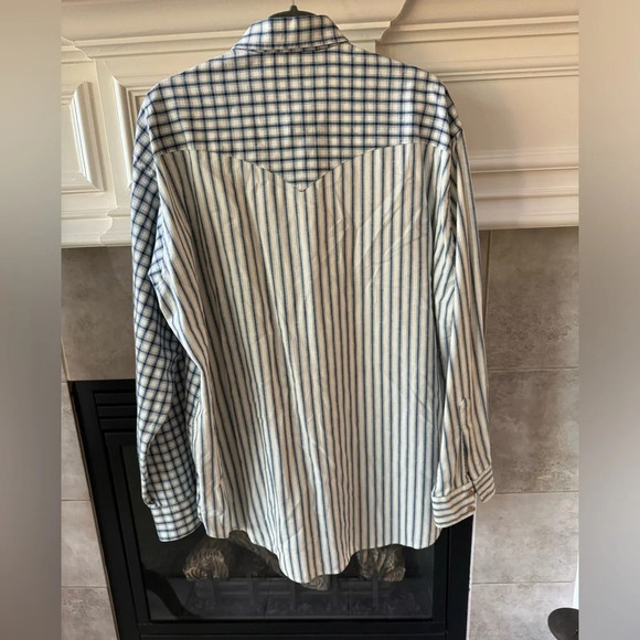 Ruddock VNTG Western Shirt Button Down-100% Cotton w/ Extra Long Tail-Made USA - Picture 2 of 8